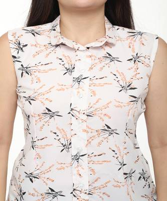 Off white printed crepe tops 3