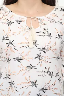 Off white printed crepe tops