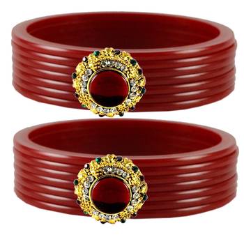 Extra Large Size  Maroon  Bangles And Bracelets 1