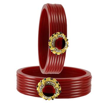 Extra Large Size  Maroon  Bangles And Bracelets 2