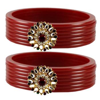 Extra Large Size  Maroon  Bangles And Bracelets 1
