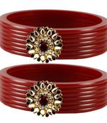 Extra Large Size  Maroon  Bangles And Bracelets