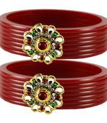Extra Large Size  Maroon  Bangles And Bracelets