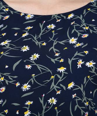 Blue printed crepe tops 3
