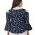 Blue printed crepe tops
