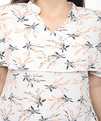 Off white printed crepe tops 3