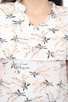 Off white printed crepe tops