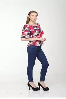Multicolor printed crepe tops