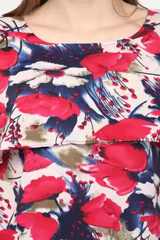 Multicolor printed crepe tops