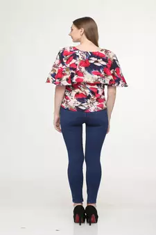 Multicolor printed crepe tops