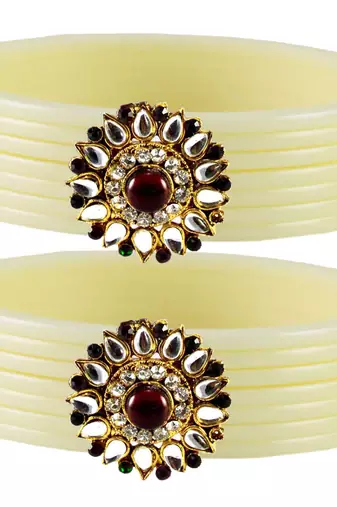 Extra Large Size  White  Bangles And Bracelets