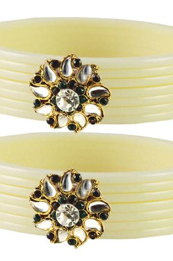 Extra Large Size  White  Bangles And Bracelets