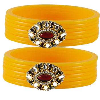Extra Large Size  Yellow  Bangles And Bracelets 1