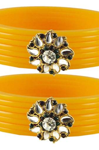 Extra Large Size  Yellow  Bangles And Bracelets