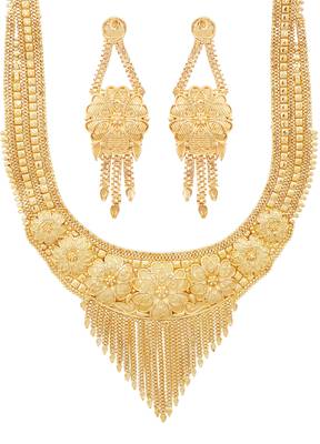 Gold cubic zirconia necklace-sets 1