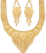 Gold cubic zirconia necklace-sets