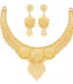 Gold cubic zirconia necklace-sets