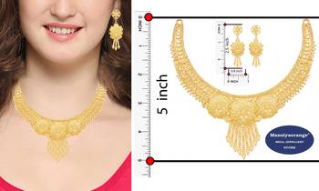Gold cubic zirconia necklace-sets 2