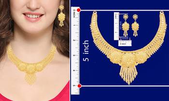 Gold cubic zirconia necklace-sets 3