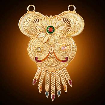 Multicolor cubic zirconia mangalsutra 4