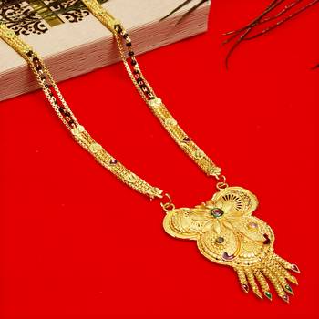 Multicolor cubic zirconia mangalsutra 1