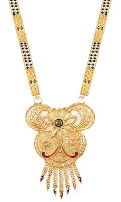 Multicolor cubic zirconia mangalsutra 3