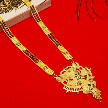 Multicolor cubic zirconia mangalsutra 1