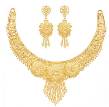 Gold cubic zirconia necklace-sets 4