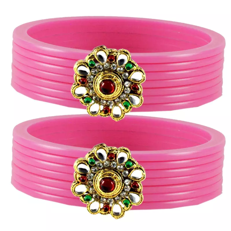 Extra Large Size  Color Pink Bangles And Bracelets