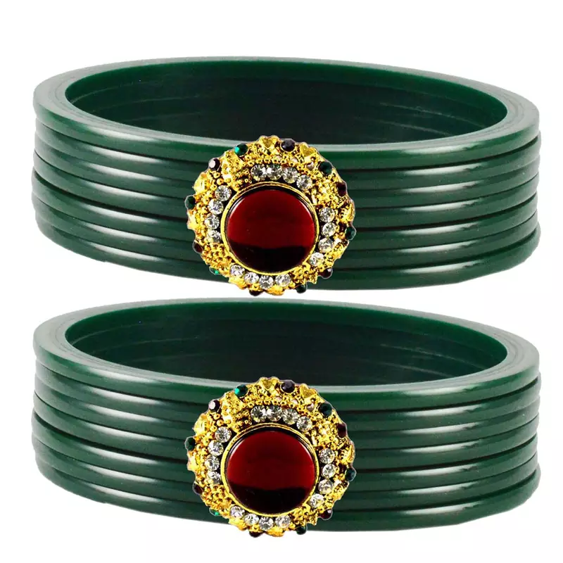 Extra Large Size  Dark Green Bangles And Bracelets