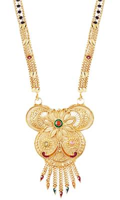 Multicolor cubic zirconia mangalsutra 5
