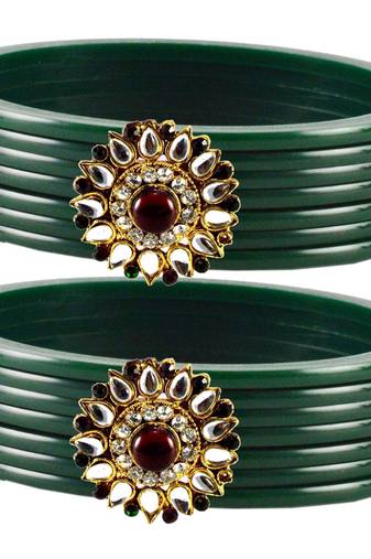 Extra Large Size  Dark Green Bangles And Bracelets