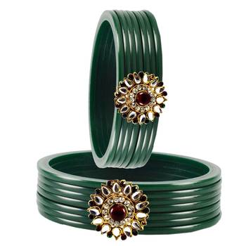 Extra Large Size  Dark Green Bangles And Bracelets 2
