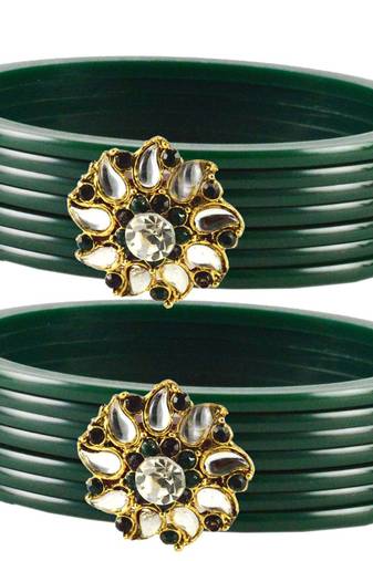 Extra Large Size  Dark Green Bangles And Bracelets