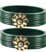 Extra Large Size  Dark Green Bangles And Bracelets