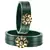 Extra Large Size  Dark Green Bangles And Bracelets