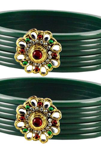 Extra Large Size  Dark Green Bangles And Bracelets