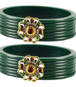 Extra Large Size  Dark Green Bangles And Bracelets
