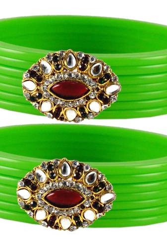 Extra Large Size  Green  Bangles And Bracelets
