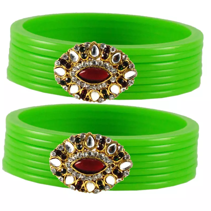 Extra Large Size  Green  Bangles And Bracelets