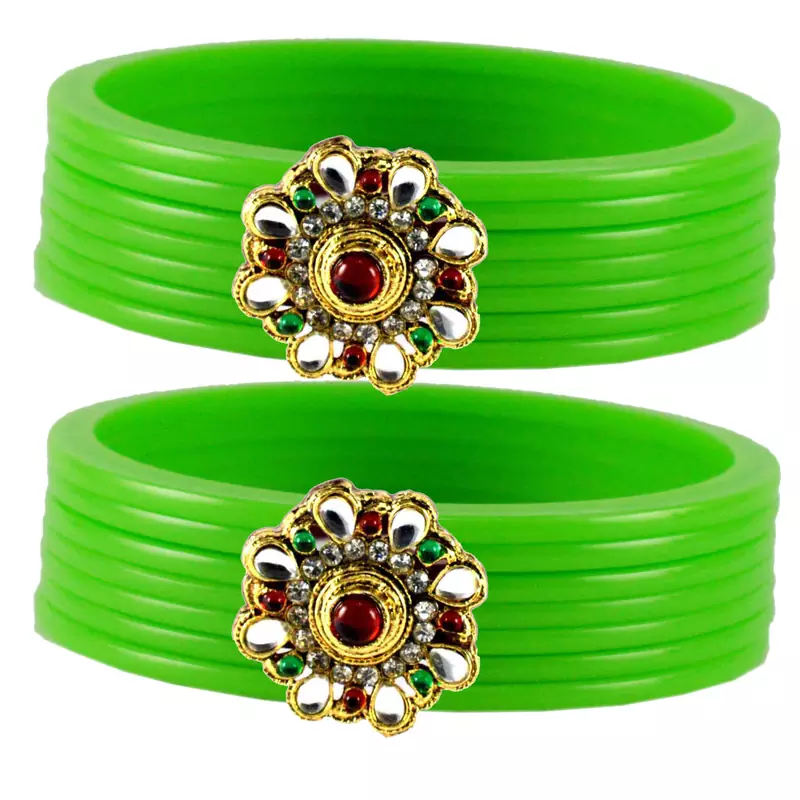 Extra Large Size  Green  Bangles And Bracelets