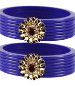 Extra Large Size  Color Blue Bangles And Bracelets