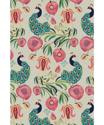 Khaki colour printed pure silk pocket square. 3