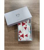 Cream colour printed silkmul pocket square