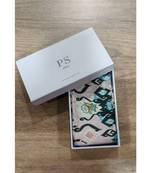 Pink colour printed silkmul pocket square