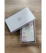 Grey colour printed silkmul pocket square