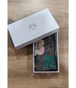 Brown colour printed silkmul pocket square