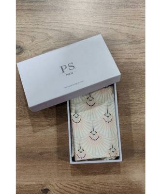 Cream colour printed silkmul pocket square 1