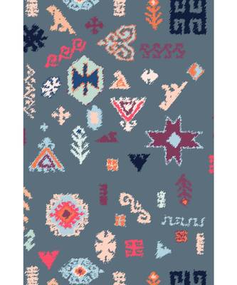 Blue colour printed silkmul pocket square 2