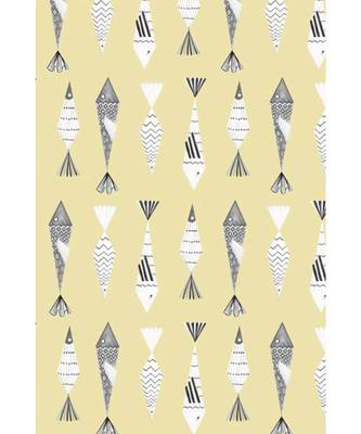 Yellow colour printed silkmul pocket square 2